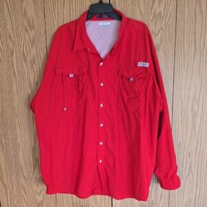 Columbia Vivid Red Mesh Shirt